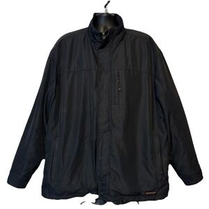 Weatherproof Mens XXL Black Winter Coat Overcoat Water Resistant Zip‎ Up Lined